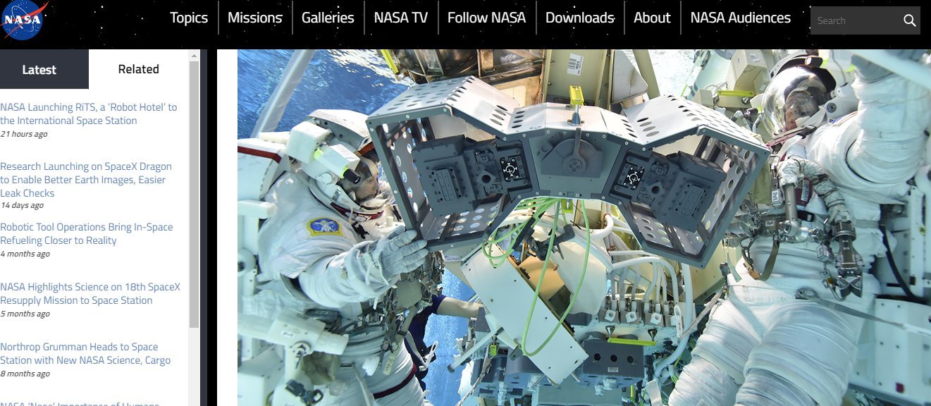 Скриншот с nasa.gov